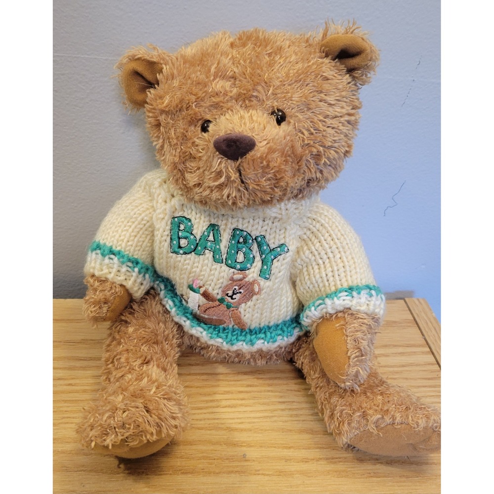 Vintage Carlton Cards American Greetings Bear Hand Puppet Magnetic Hands Sweater